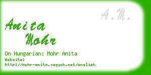 anita mohr business card